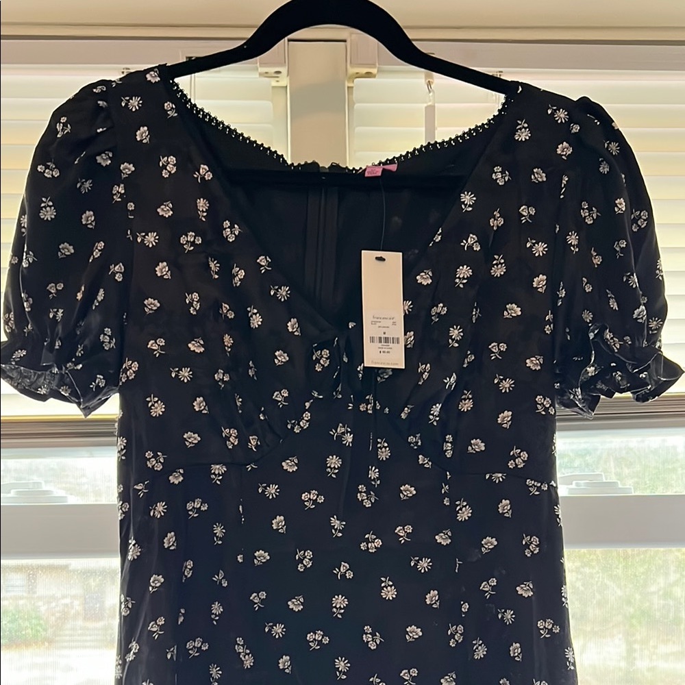 Floral Black Dress